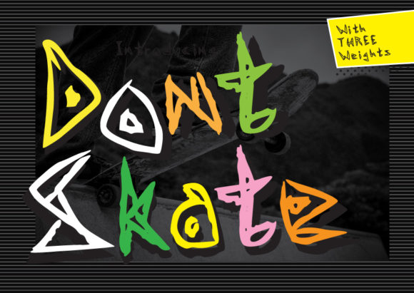 Don't Skate: A Retro-Inspired Display Font for Modern Design