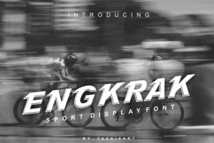 Engkrak: A Sporty Display Font with Energy