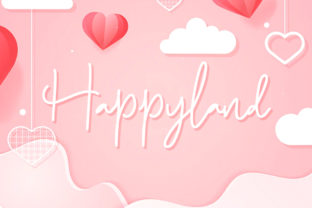 Happyland: A Lighthearted and Romantic Display Font for Valentine's and Wedding Crafts