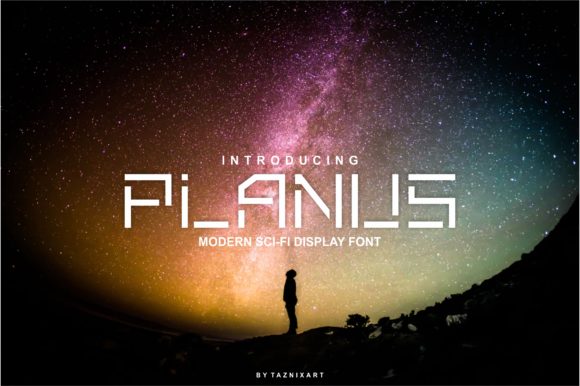 Planus Font for Sci-Fi and Cyberpunk Design
